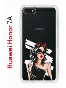 Чехол-накладка Huawei Honor 7A/Y5 2018/Y5 Prime 2018 Kruche Print Фэшн леди