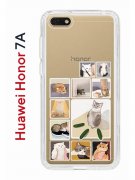 Чехол-накладка Huawei Honor 7A (582681) Kruche PRINT Коты-Мемы