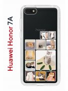 Чехол-накладка Huawei Honor 7A (582681) Kruche PRINT Коты-Мемы