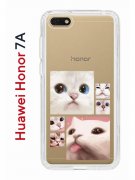 Чехол-накладка Huawei Honor 7A (582681) Kruche PRINT Коты