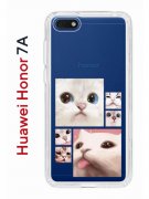 Чехол-накладка Huawei Honor 7A (582681) Kruche PRINT Коты