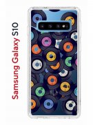 Чехол-накладка Samsung Galaxy S10 Kruche Print Виниловые пластинки