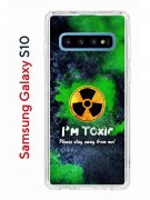 Чехол-накладка Samsung Galaxy S10 (580670) Kruche PRINT Toxic