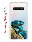 Чехол-накладка Samsung Galaxy S10 Kruche Print Змея