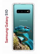 Чехол-накладка Samsung Galaxy S10 Kruche Print Змея