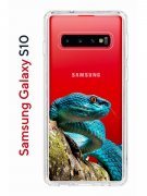 Чехол-накладка Samsung Galaxy S10 Kruche Print Змея