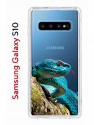 Чехол-накладка Samsung Galaxy S10 Kruche Print Змея