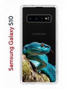 Чехол-накладка Samsung Galaxy S10 Kruche Print Змея