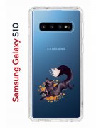 Чехол-накладка Samsung Galaxy S10 (580670) Kruche PRINT Fox