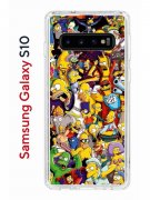 Чехол-накладка Samsung Galaxy S10 Kruche Print Симпсоны