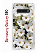 Чехол-накладка Samsung Galaxy S10 Kruche Print Ромашки