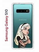 Чехол-накладка Samsung Galaxy S10 Kruche Print Tattoo Girl