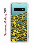 Чехол-накладка Samsung Galaxy S10 Kruche Print Warning