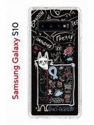 Чехол-накладка Samsung Galaxy S10 (580670) Kruche PRINT Кот Питер