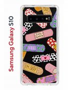 Чехол-накладка Samsung Galaxy S10 (580670) Kruche PRINT Милые пластыри
