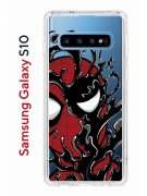 Чехол-накладка Samsung Galaxy S10 Kruche Print Spider-Man-Venom