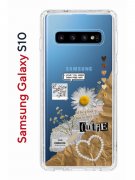 Чехол-накладка Samsung Galaxy S10 (580670) Kruche PRINT Крафтовые наклейки