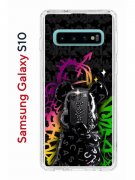 Чехол-накладка Samsung Galaxy S10 Kruche Print Микки Маус