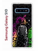 Чехол-накладка Samsung Galaxy S10 Kruche Print Микки Маус