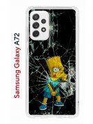 Чехол-накладка Samsung Galaxy A72 Kruche Print Барт Симпсон