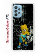 Чехол-накладка Samsung Galaxy A72 Kruche Print Барт Симпсон