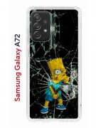 Чехол-накладка Samsung Galaxy A72 Kruche Print Барт Симпсон