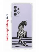 Чехол-накладка Samsung Galaxy A72 (598893) Kruche PRINT Tiger