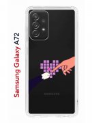 Чехол-накладка Samsung Galaxy A72 Kruche Print Котолюбовь