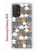 Чехол-накладка Samsung Galaxy A72 (598893) Kruche PRINT Медвежата