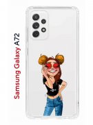 Чехол-накладка Samsung Galaxy A72 (598893) Kruche PRINT Smiling