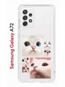 Чехол-накладка Samsung Galaxy A72 Kruche Print Коты