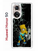 Чехол-накладка Huawei Nova 9/Honor 50 Kruche Print Барт Симпсон