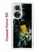 Чехол-накладка Huawei Nova 9/Honor 50 Kruche Print Барт Симпсон