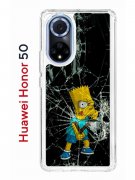 Чехол-накладка Huawei Nova 9/Honor 50 Kruche Print Барт Симпсон