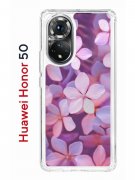 Чехол-накладка Huawei Honor 50/Nova 9 Kruche Print Гортензия
