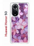 Чехол-накладка Huawei Honor 50/Nova 9 Kruche Print Гортензия