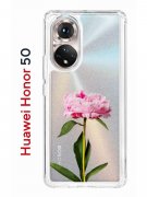 Чехол-накладка Huawei Honor 50/Nova 9 Kruche Print Пион