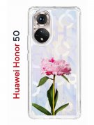 Чехол-накладка Huawei Honor 50/Nova 9 Kruche Print Пион