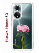 Чехол-накладка Huawei Honor 50/Nova 9 Kruche Print Пион