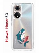 Чехол-накладка Huawei Nova 9 (610635) Kruche PRINT Акула