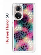 Чехол-накладка Huawei Honor 50/Nova 9 Kruche Print Цветные листья