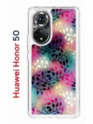 Чехол-накладка Huawei Honor 50/Nova 9 Kruche Print Цветные листья