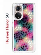 Чехол-накладка Huawei Honor 50/Nova 9 Kruche Print Цветные листья