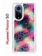 Чехол-накладка Huawei Honor 50/Nova 9 Kruche Print Цветные листья