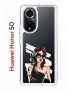 Чехол-накладка Huawei Nova 9 (610635) Kruche PRINT Фэшн леди