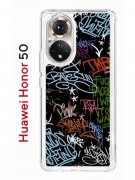 Чехол-накладка Huawei Honor 50/Nova 9 Kruche Print Граффити