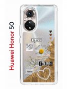 Чехол-накладка Huawei Honor 50/Nova 9 Kruche Print Крафтовые наклейки