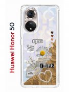 Чехол-накладка Huawei Honor 50/Nova 9 Kruche Print Крафтовые наклейки