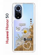 Чехол-накладка Huawei Honor 50/Nova 9 Kruche Print Крафтовые наклейки