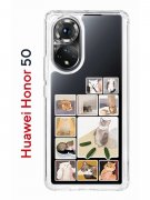 Чехол-накладка Huawei Honor 50/Nova 9 Kruche Print Коты-Мемы